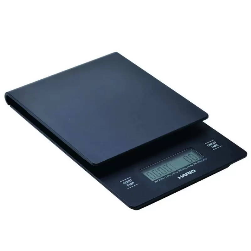Balance Hario noir chronomètre pour filtration V60 photo numéro 1 Balance Hario noir chronomètre pour filtration V60 photo numéro 1