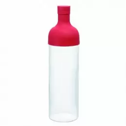 Bouteille en verre bouchon rouge avec filtre à thé - 750ml photo numéro 1