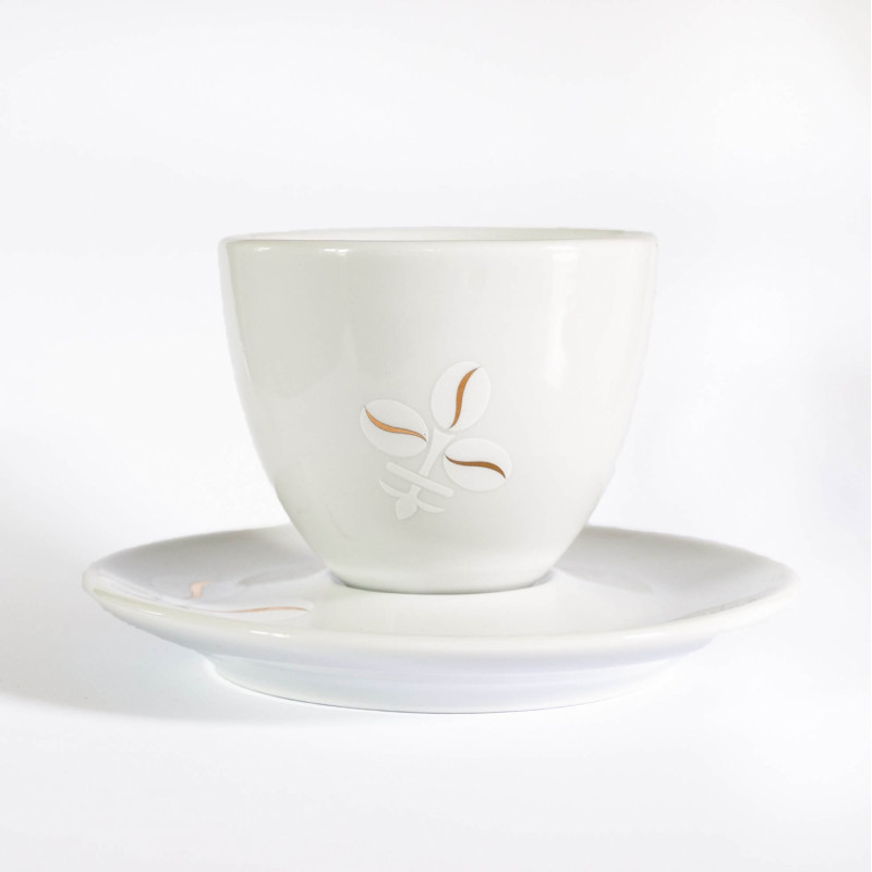 Set de 6 tasses à café cappuccino + sous-tasses siglée Pfaff photo numéro 1 Set de 6 tasses à café cappuccino + sous-tasses siglée Pfaff photo numéro 1
