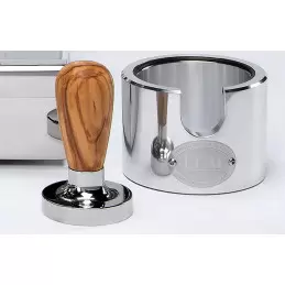 Tamper flat acier et bois d'olivier ø 58mm - ECM-2411