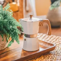 Cafetière italienne Milano Blanc 6 tasses (275ml) photo numéro 1