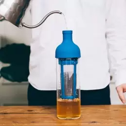 Bouteille en verre bouchon bleu pour café glacé - 75cl-4606