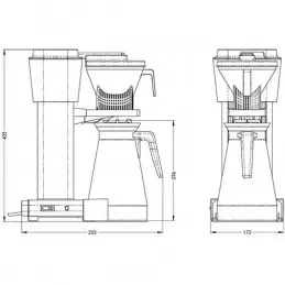 Cafetière filtre Moccamaster KBGT Alu Poli-5370